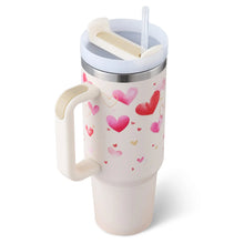40 Oz Tumbler With Handle Straw Insulated, Stainless Steel Gifts For Valentine Lover Suitable For Car Gym Office Travel Sip Smarts