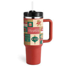 40 Oz Tumbler With Handle Straw Insulated, Stainless Steel Gifts For Valentine Lover Suitable For Car Gym Office Travel Sip Smarts
