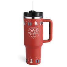40 Oz Tumbler With Handle Straw Insulated, Stainless Steel Gifts For Valentine Lover Suitable For Car Gym Office Travel Sip Smarts
