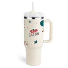40 Oz Tumbler With Handle Straw Insulated, Stainless Steel Gifts For Valentine Lover Suitable For Car Gym Office Travel Sip Smarts