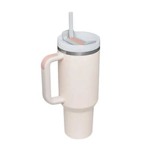 40 Oz Tumbler With Handle Straw Insulated, Stainless Steel Gifts For Valentine Lover Suitable For Car Gym Office Travel Sip Smarts