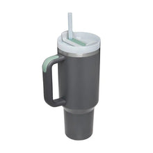 40 Oz Tumbler With Handle Straw Insulated, Stainless Steel Gifts For Valentine Lover Suitable For Car Gym Office Travel Sip Smarts