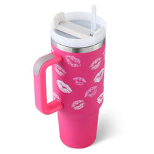 40 Oz Tumbler With Handle Straw Insulated, Stainless Steel Gifts For Valentine Lover Suitable For Car Gym Office Travel Sip Smarts