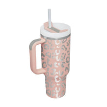 40 Oz Tumbler With Handle Straw Insulated, Stainless Steel Gifts For Valentine Lover Suitable For Car Gym Office Travel Sip Smarts