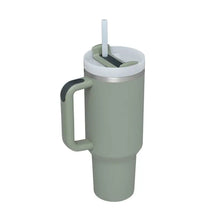 40 Oz Tumbler With Handle Straw Insulated, Stainless Steel Gifts For Valentine Lover Suitable For Car Gym Office Travel Sip Smarts