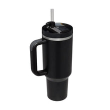 40 Oz Tumbler With Handle Straw Insulated, Stainless Steel Gifts For Valentine Lover Suitable For Car Gym Office Travel Sip Smarts