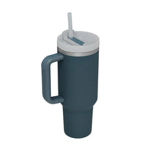40 Oz Tumbler With Handle Straw Insulated, Stainless Steel Gifts For Valentine Lover Suitable For Car Gym Office Travel Sip Smarts